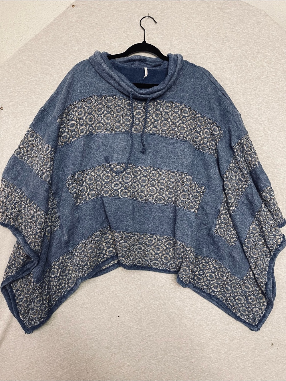 Free People Blue French Terry Cowl Neck Poncho
Pullover